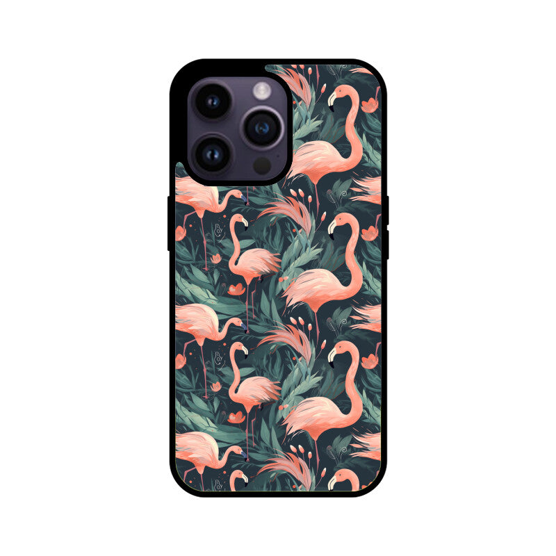 Flamingo Eden | Glass iPhone Case