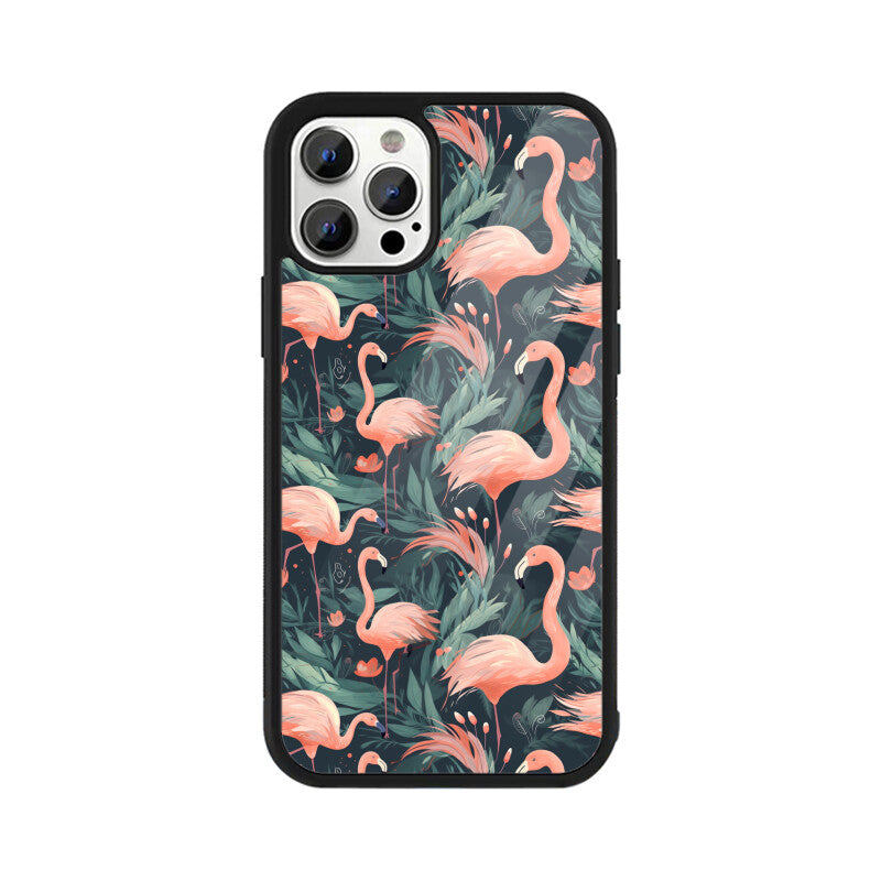 Flamingo Eden | Glass iPhone Case