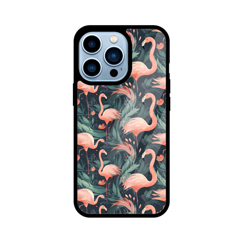 Flamingo Eden | Glass iPhone Case