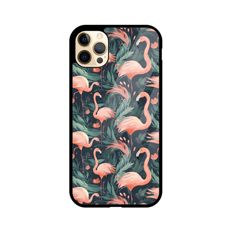 Flamingo Eden | Glass iPhone Case