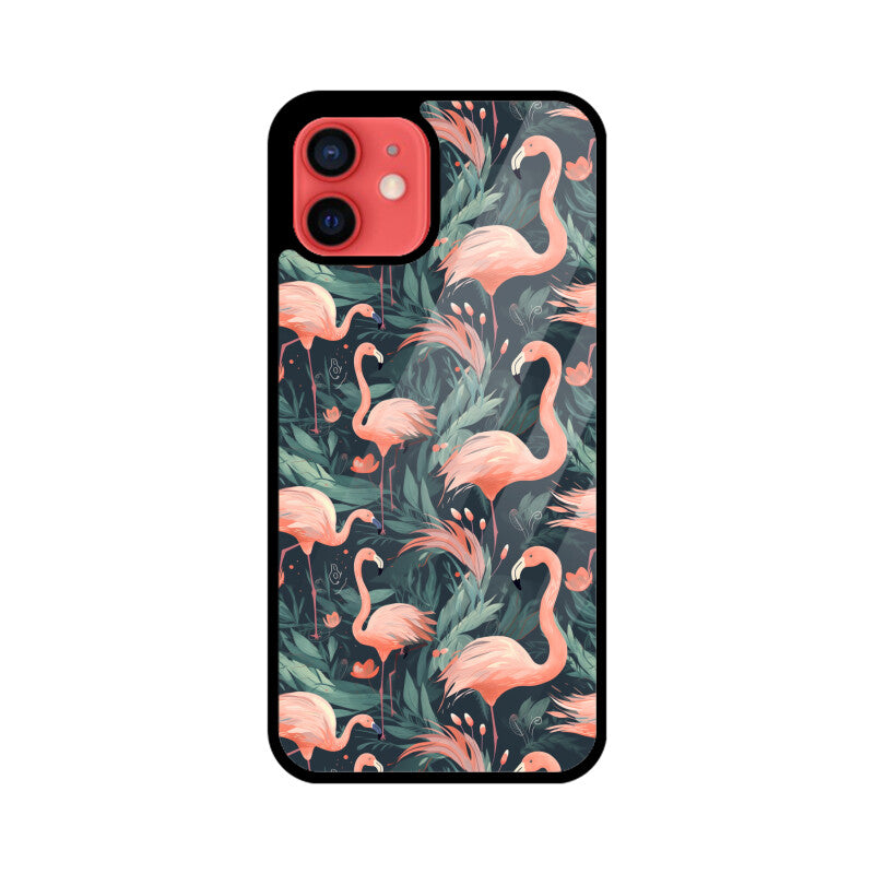 Flamingo Eden | Glass iPhone Case