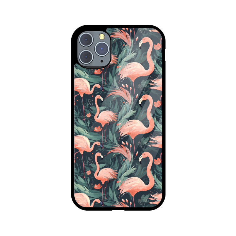 Flamingo Eden | Glass iPhone Case
