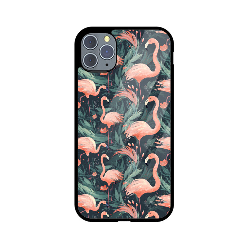 Flamingo Eden | Glass iPhone Case