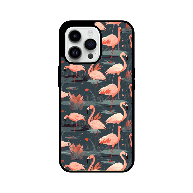 Flamingo Fantasia | Glass iPhone Case