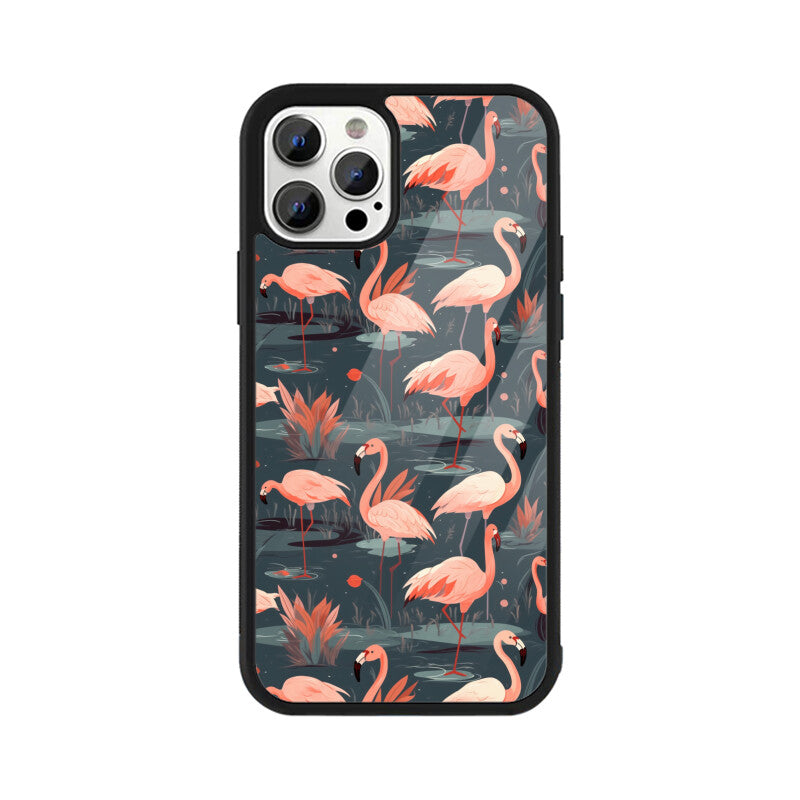 Flamingo Fantasia | Glass iPhone Case