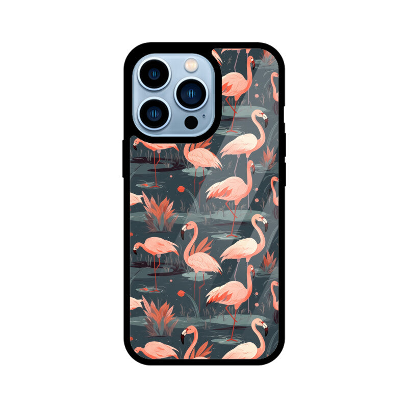 Flamingo Fantasia | Glass iPhone Case