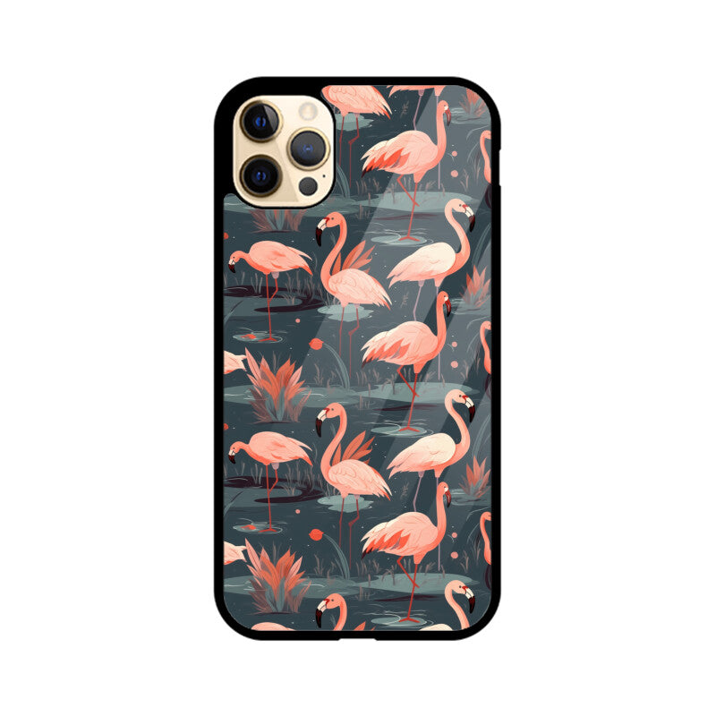 Flamingo Fantasia | Glass iPhone Case