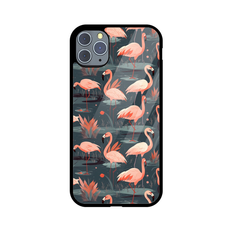 Flamingo Fantasia | Glass iPhone Case