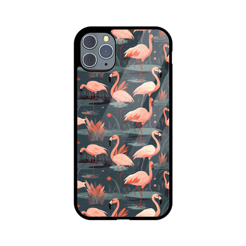 Flamingo Fantasia | Glass iPhone Case