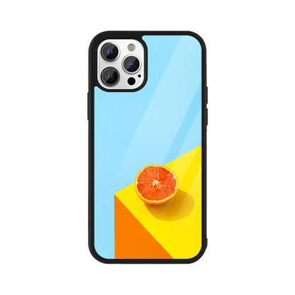 Orange Sky Corner | Glass iPhone Case