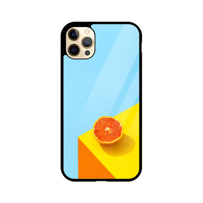 Orange Sky Corner | Glass iPhone Case