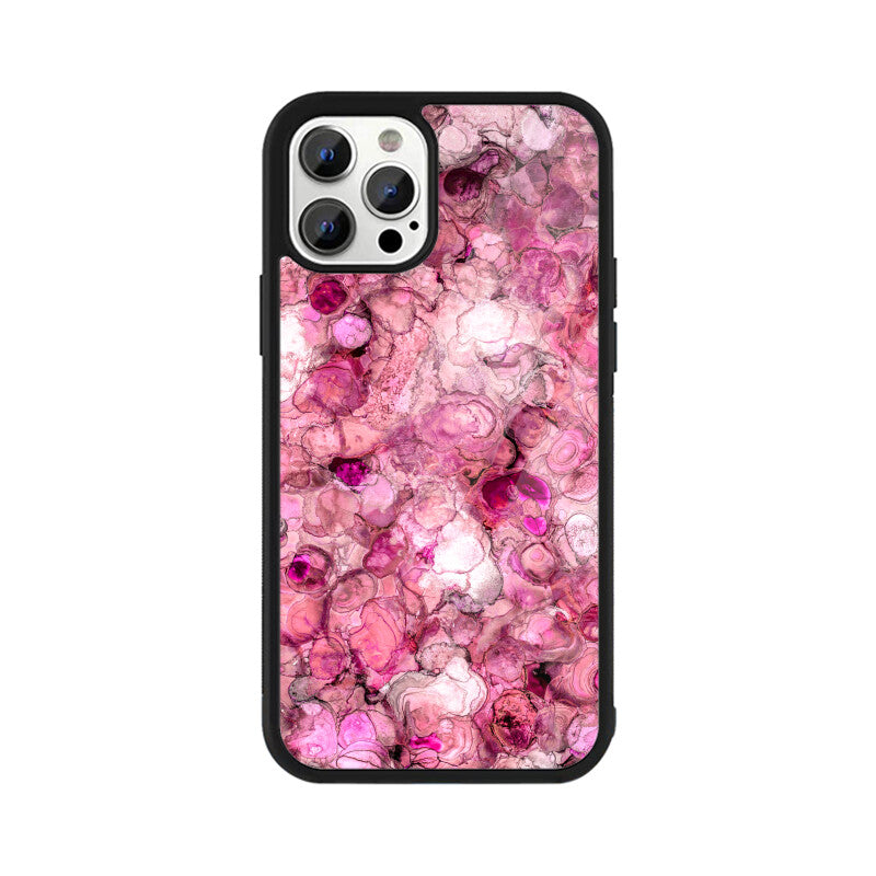 Magenta Marble | Glass iPhone Case