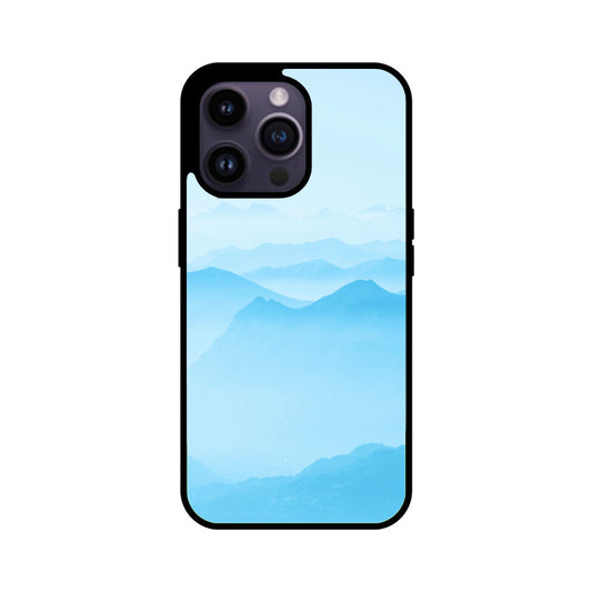 Misty Blue Horizon | Glass iPhone Case