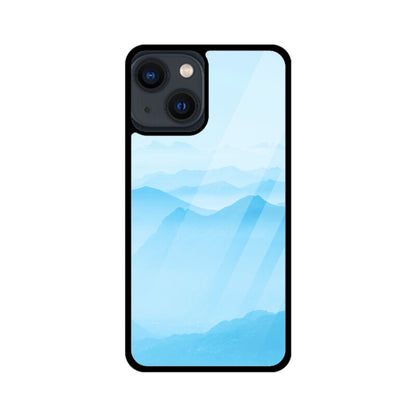 Misty Blue Horizon | Glass iPhone Case