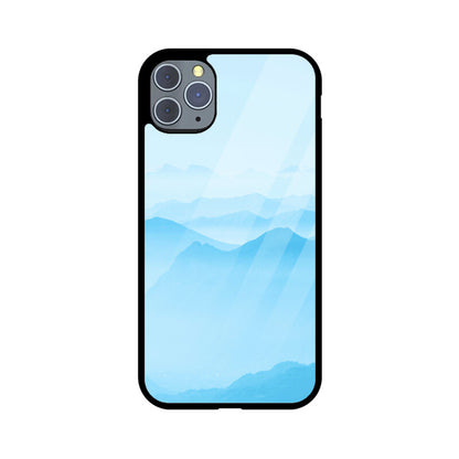 Misty Blue Horizon | Glass iPhone Case