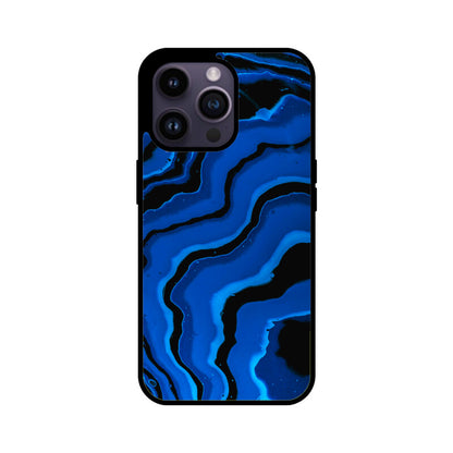 Electric Azure Currents | Glass iPhone Case