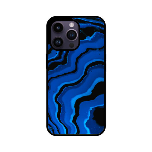 Electric Azure Currents | Glass iPhone Case