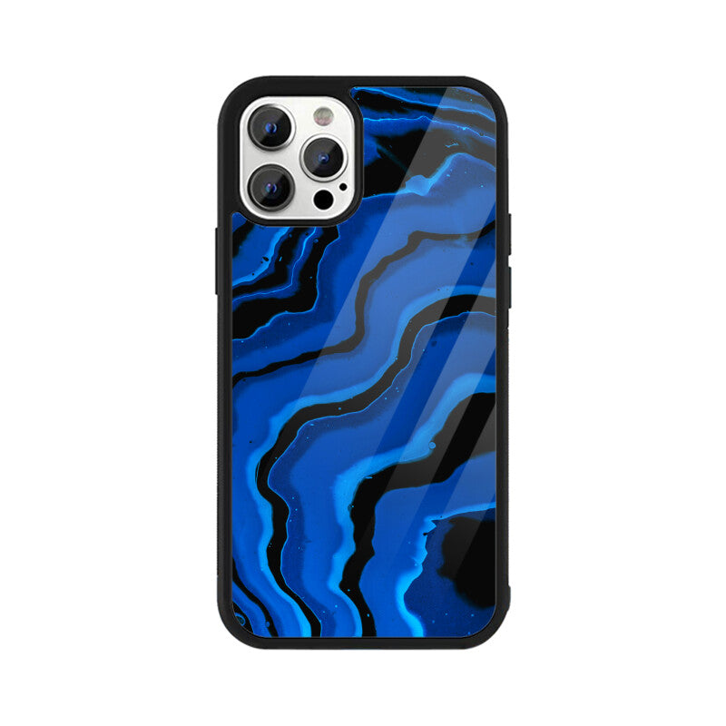 Electric Azure Currents | Glass iPhone Case