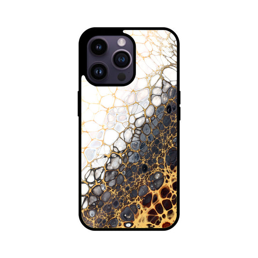 Golden Cells | Glass iPhone Case