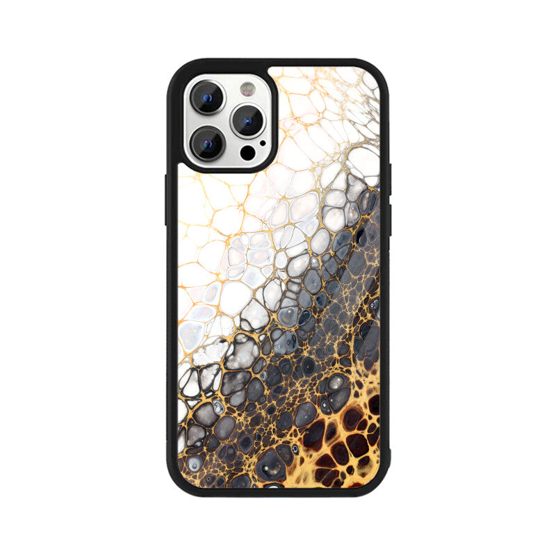Golden Cells | Glass iPhone Case