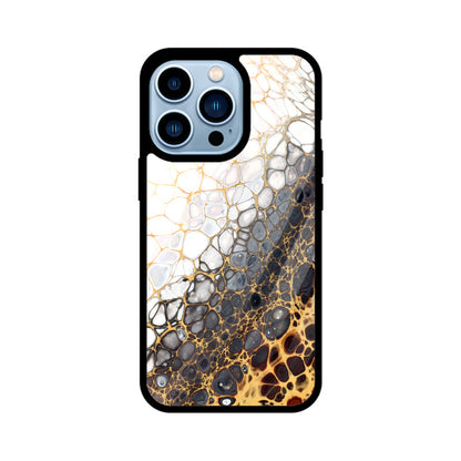 Golden Cells | Glass iPhone Case