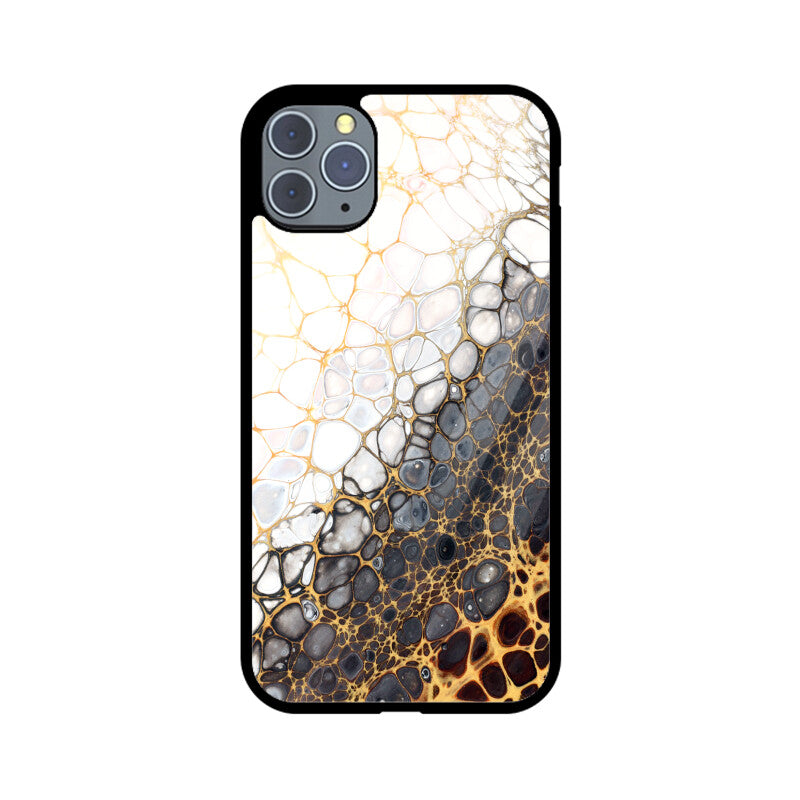 Golden Cells | Glass iPhone Case