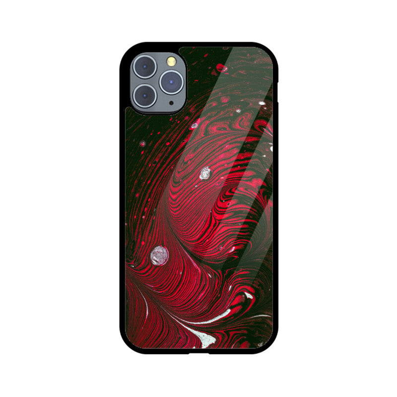 Crimson Swirl | Glass iPhone Case