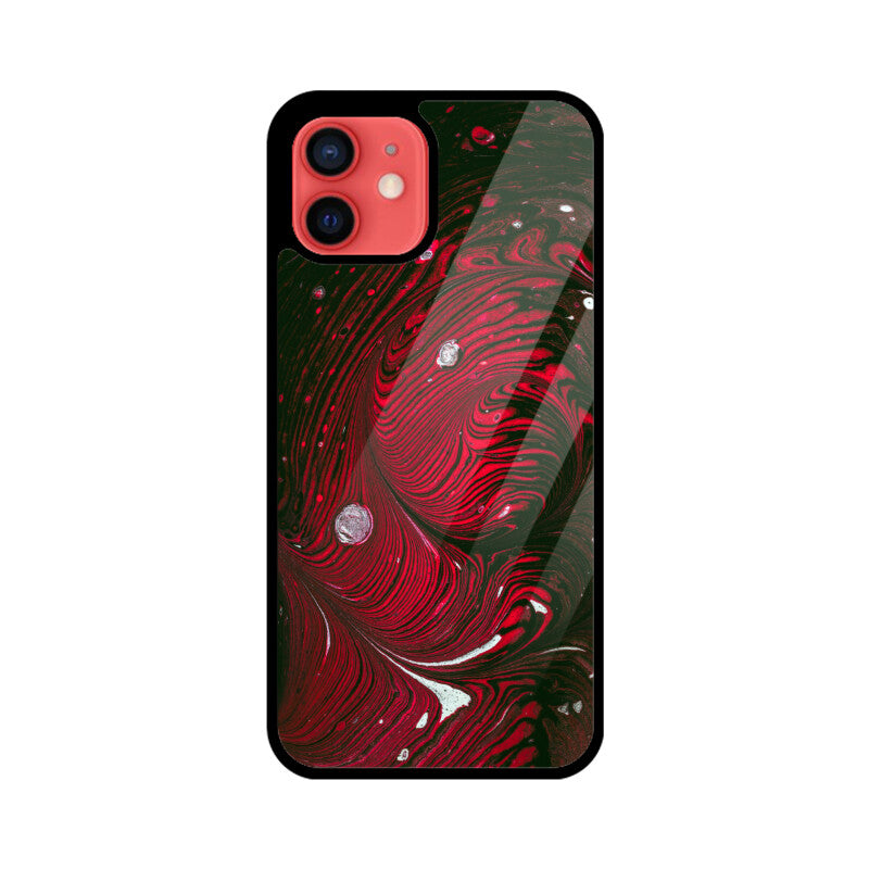 Crimson Swirl | Glass iPhone Case