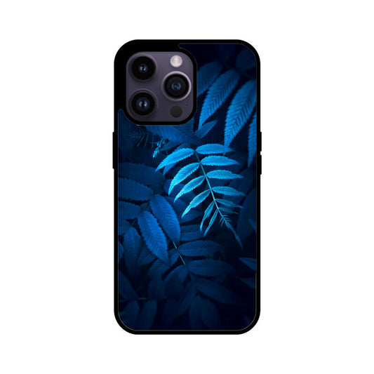 Sapphire Fronds | Glass iPhone Case
