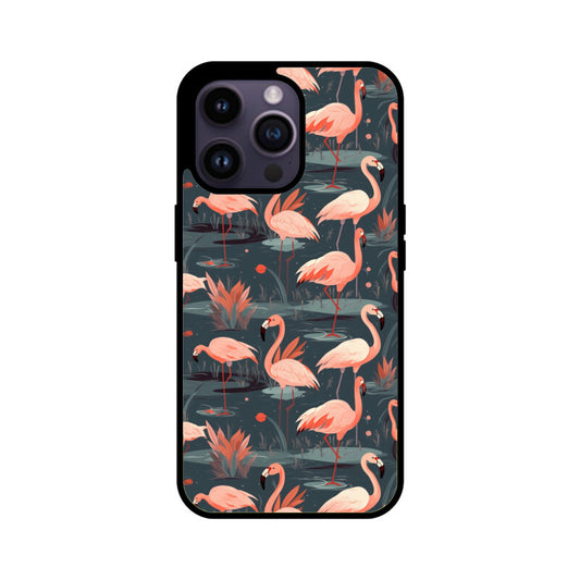 Flamingo Fantasia | Glass iPhone Case
