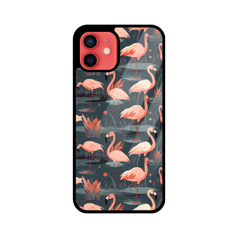 Flamingo Fantasia | Glass iPhone Case